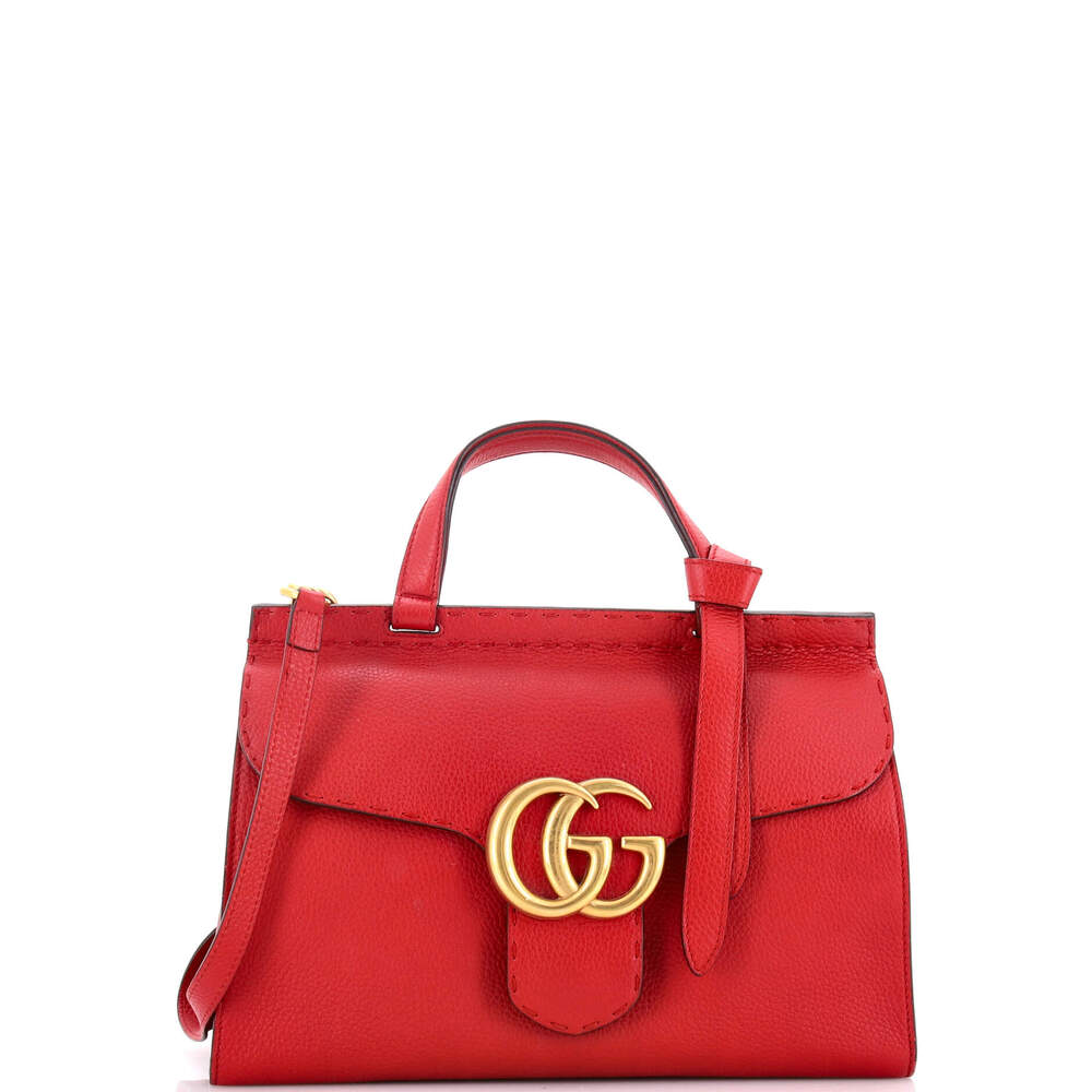Gucci Gg Marmont Top Handle Bag Leather #237069G12B